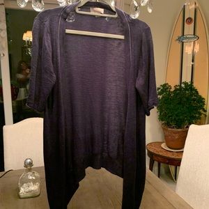 3/$21 blue topstitch forever21 cap sleeve sweater